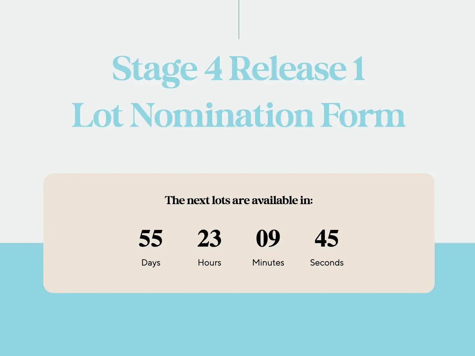 Countdown + auto form reveal