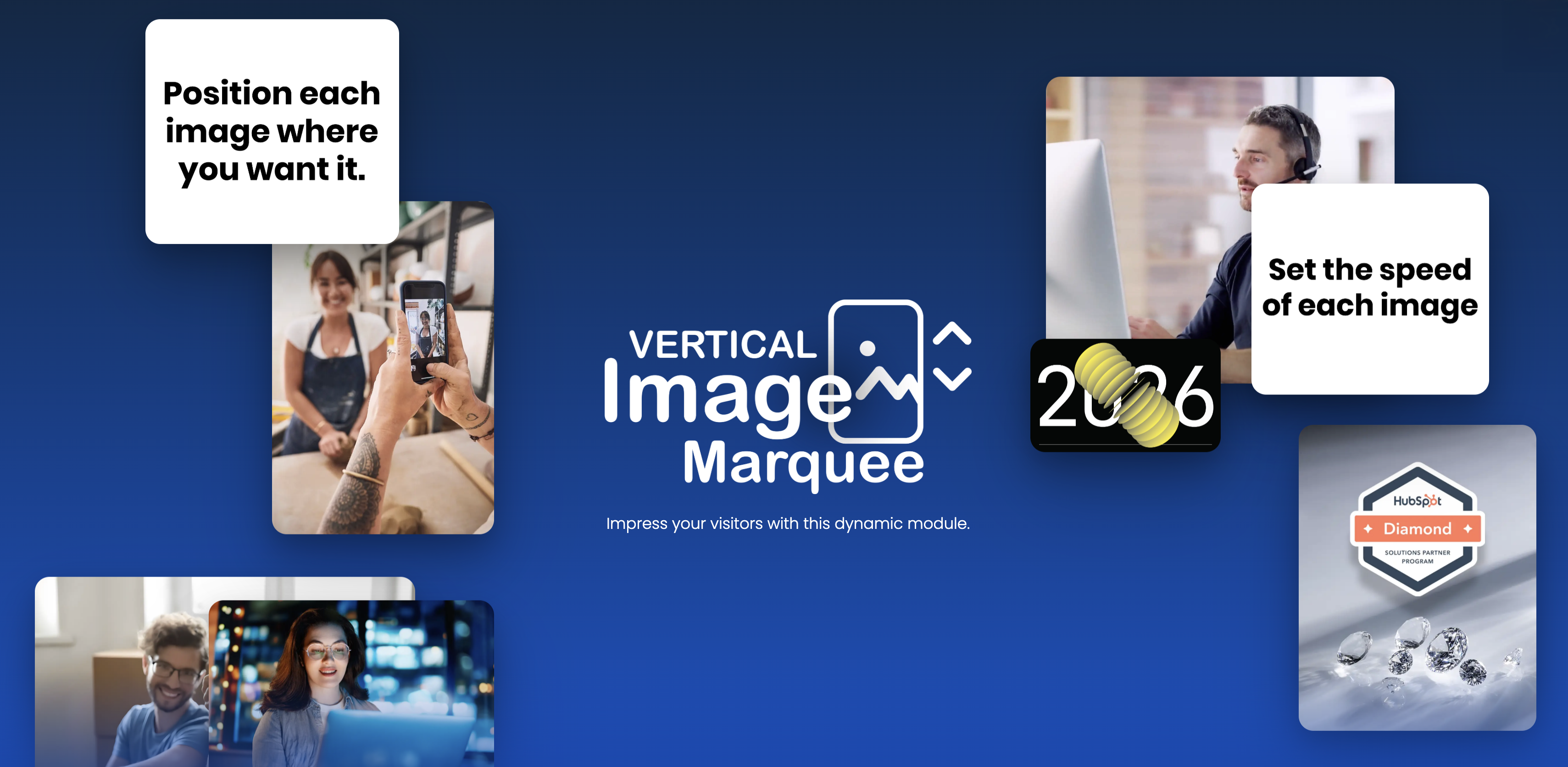 Create eye-catching vertical motion that brings depth and energy to your layout.
